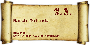 Nasch Melinda névjegykártya